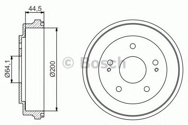 BOSCH 0986477209 Гальмівний барабан