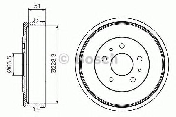 BOSCH 0986477219 Гальмівний барабан