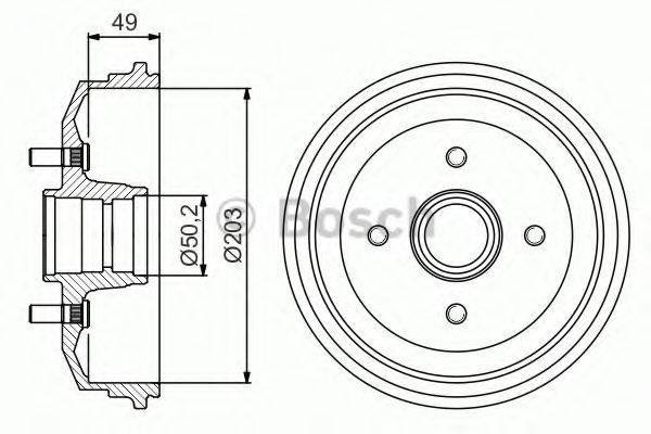 BOSCH 0986477226 Гальмівний барабан