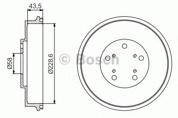 BOSCH 0986477231 Гальмівний барабан