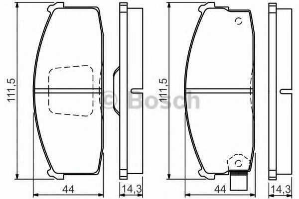 BOSCH 0986494534 Комплект гальмівних колодок, дискове гальмо