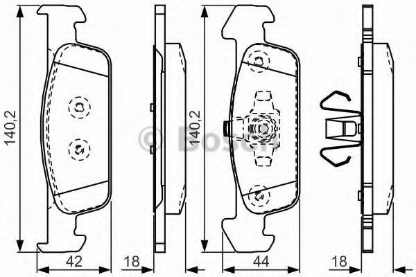 BOSCH 0986TB3209 Комплект гальмівних колодок, дискове гальмо