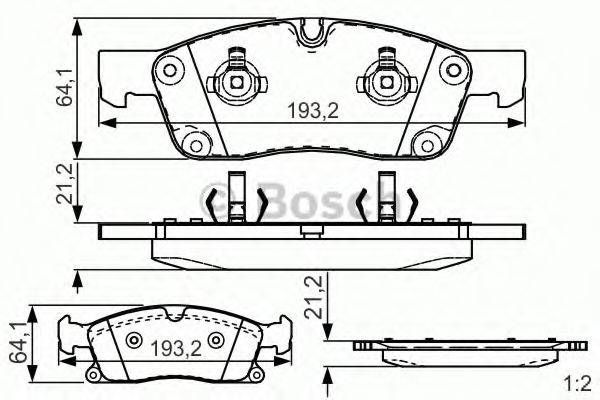 BOSCH 0986TB3215 Комплект гальмівних колодок, дискове гальмо