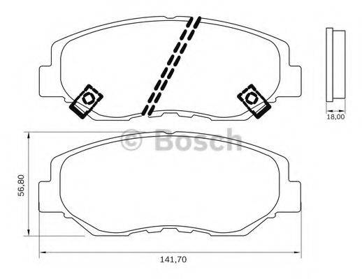 BOSCH 0986BB0596 Комплект гальмівних колодок, дискове гальмо