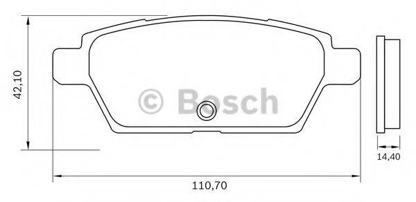 BOSCH 0986BB0598 Комплект гальмівних колодок, дискове гальмо