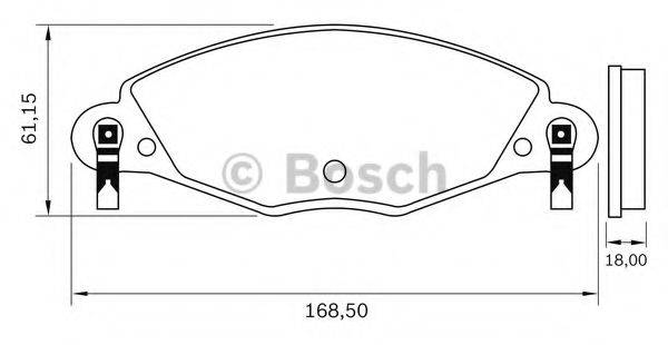 BOSCH 0986BB0602 Комплект гальмівних колодок, дискове гальмо