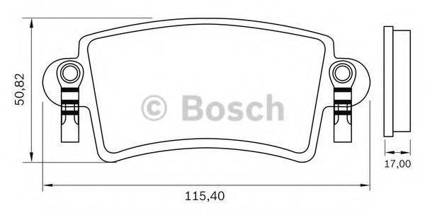 BOSCH 0986BB0726 Комплект гальмівних колодок, дискове гальмо