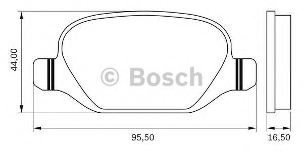 BOSCH 0986BB0987 Комплект гальмівних колодок, дискове гальмо