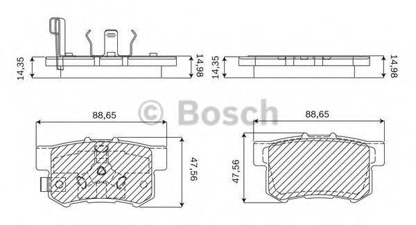 BOSCH F03B050134 Комплект гальмівних колодок, дискове гальмо