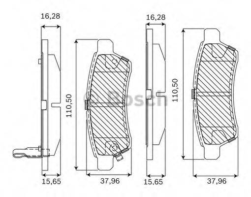 BOSCH F03B050139 Комплект гальмівних колодок, дискове гальмо