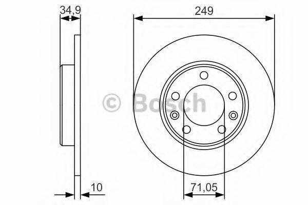 BOSCH 0986479C23 гальмівний диск