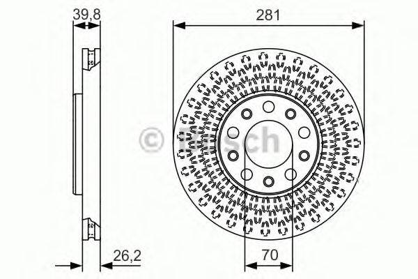 BOSCH 0986479C42 гальмівний диск