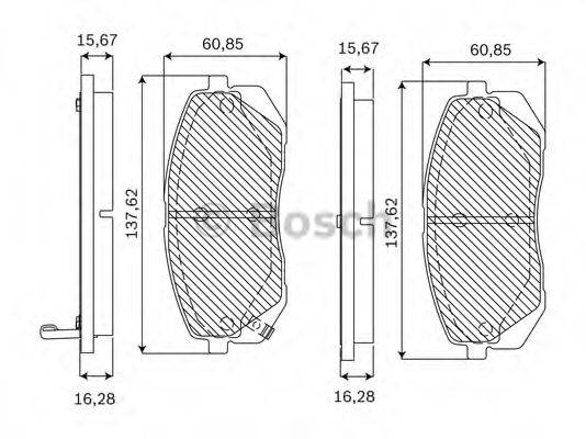 BOSCH F03B050183 Комплект гальмівних колодок, дискове гальмо