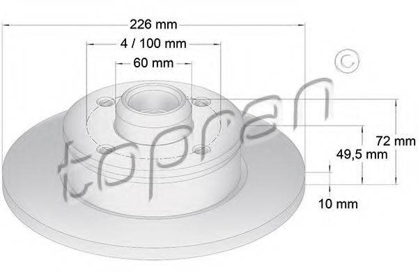 TOPRAN 103526 гальмівний диск