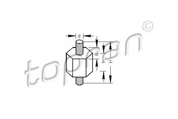 TOPRAN 102744 Кронштейн, паливний насос