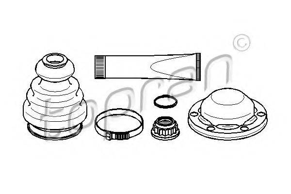 TOPRAN 111633 Комплект пильника, приводний вал