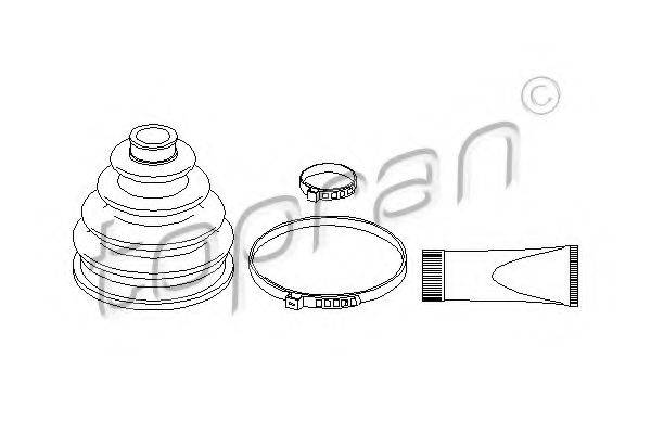 TOPRAN 108929 Комплект пильника, приводний вал