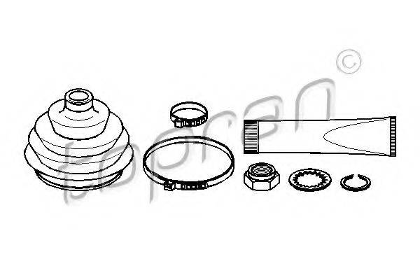 TOPRAN 104269 Комплект пильника, приводний вал