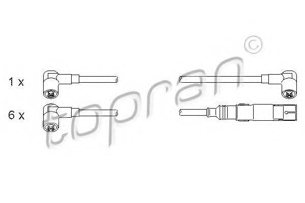 TOPRAN 107251 Комплект дротів запалювання