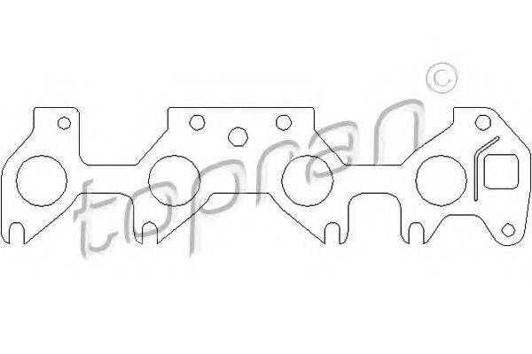 TOPRAN 201682 Прокладка, впускний колектор