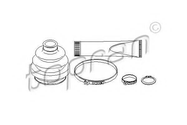 TOPRAN 202436 Комплект пильника, приводний вал
