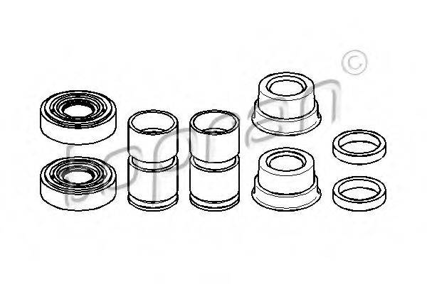 TOPRAN 202444 Ремкомплект, гальмівний супорт