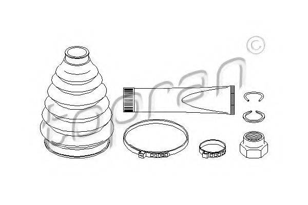 TOPRAN 301241 Комплект пильника, приводний вал