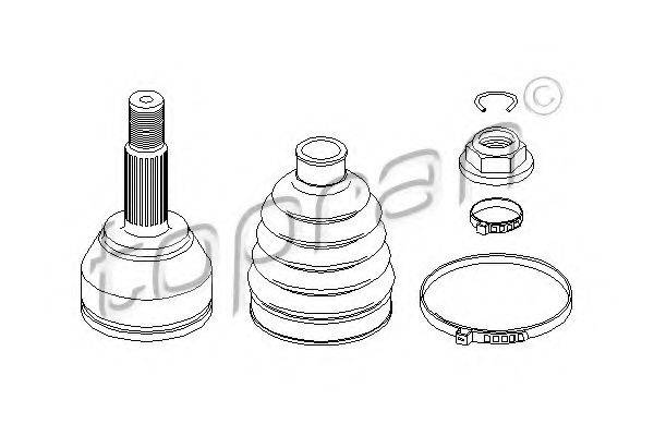 TOPRAN 301925 Шарнірний комплект, приводний вал