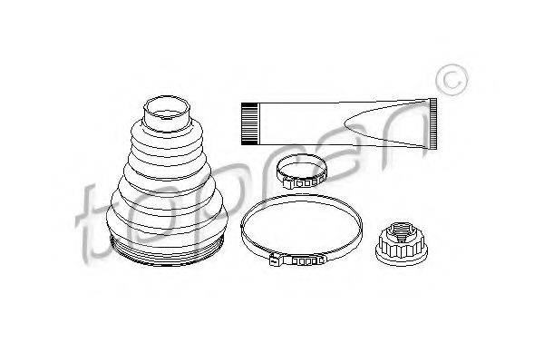 TOPRAN 401742 Комплект пильника, приводний вал