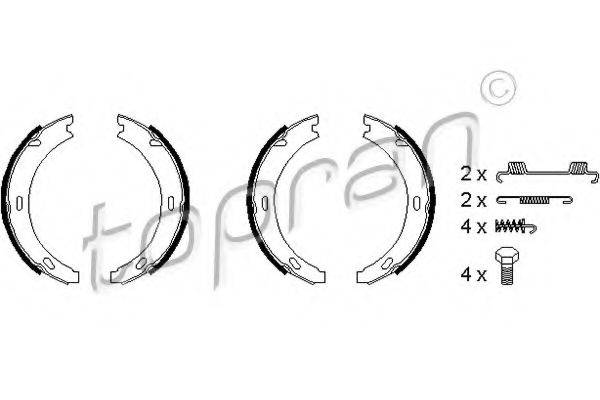TOPRAN 401022 Комплект гальмівних колодок, стоянкова гальмівна система