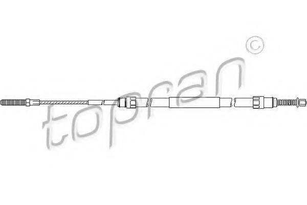 TOPRAN 501100 Трос, стоянкова гальмівна система
