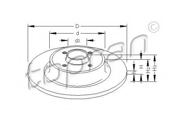 TOPRAN 700642 гальмівний диск