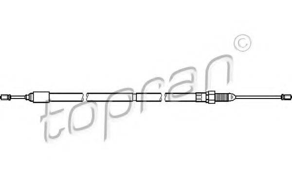TOPRAN 721647 Трос, стоянкова гальмівна система