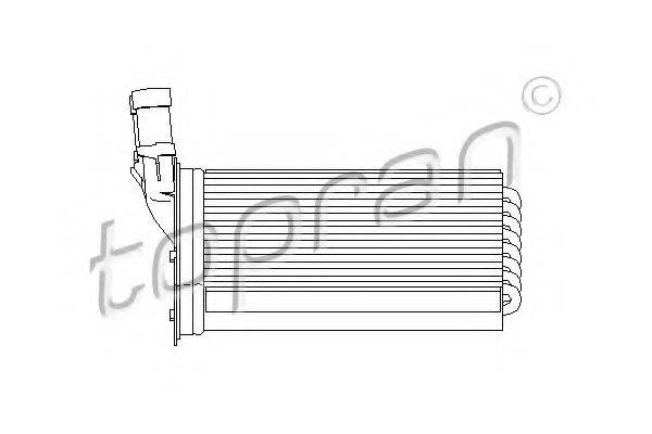 TOPRAN 721419 Теплообмінник, опалення салону