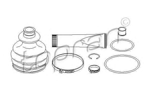 TOPRAN 722472 Комплект пильника, приводний вал
