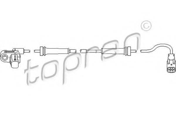 TOPRAN 722800 Датчик, частота обертання колеса
