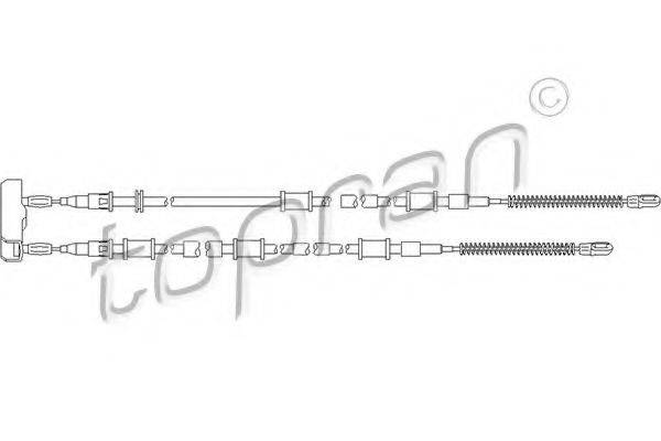TOPRAN 207986 Трос, стоянкова гальмівна система