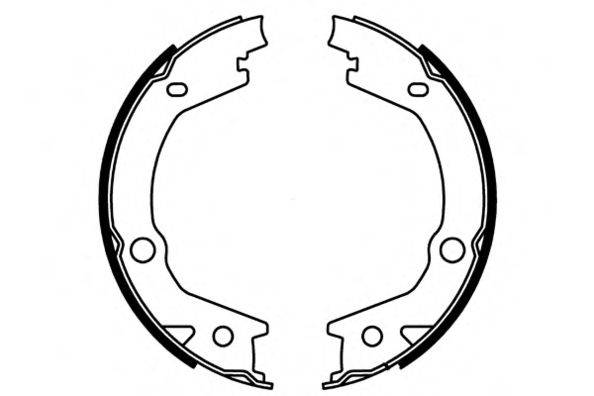E.T.F. 090695 Комплект гальмівних колодок; Комплект гальмівних колодок, стоянкова гальмівна система