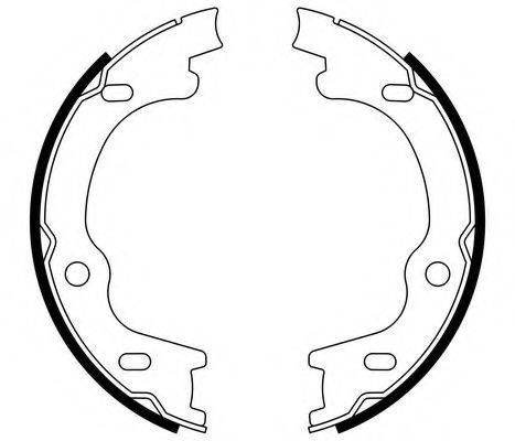 E.T.F. 090726 Комплект гальмівних колодок; Комплект гальмівних колодок, стоянкова гальмівна система