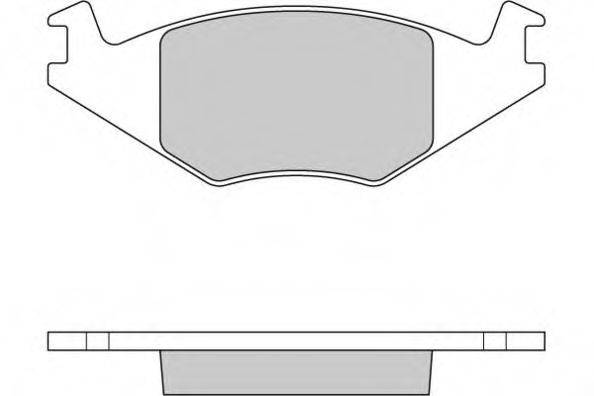 E.T.F. 120262 Комплект гальмівних колодок, дискове гальмо