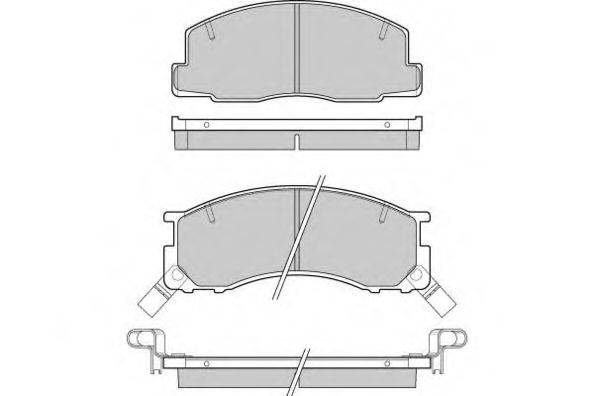 E.T.F. 120539 Комплект гальмівних колодок, дискове гальмо