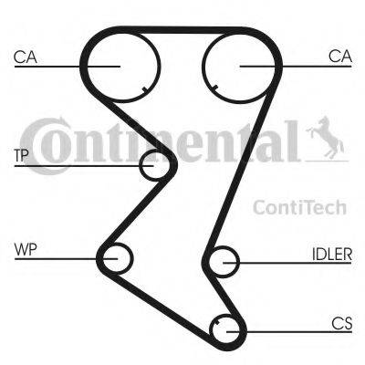 CONTITECH CT1003K1 Комплект ременя ГРМ