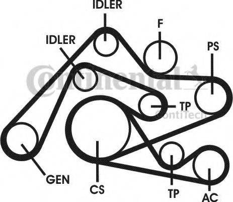 CONTITECH 6PK2404D2 Полікліновий ремінний комплект