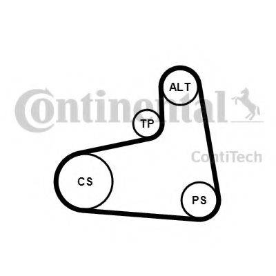 CONTITECH 6PK906K3 Полікліновий ремінний комплект