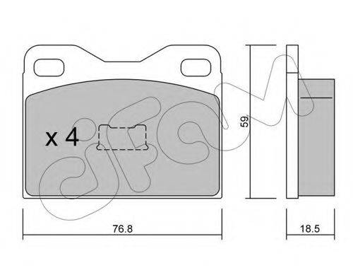 CIFAM 8220152 Комплект гальмівних колодок, дискове гальмо
