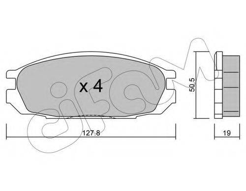 CIFAM 8224090 Комплект гальмівних колодок, дискове гальмо