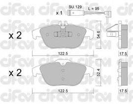 CIFAM 8226660K Комплект гальмівних колодок, дискове гальмо