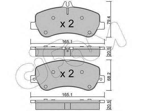 CIFAM 8228250 Комплект гальмівних колодок, дискове гальмо