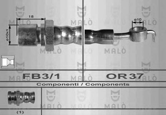 MALO 80016 Гальмівний шланг