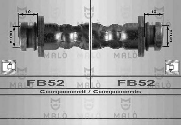 MALO 80119 Гальмівний шланг